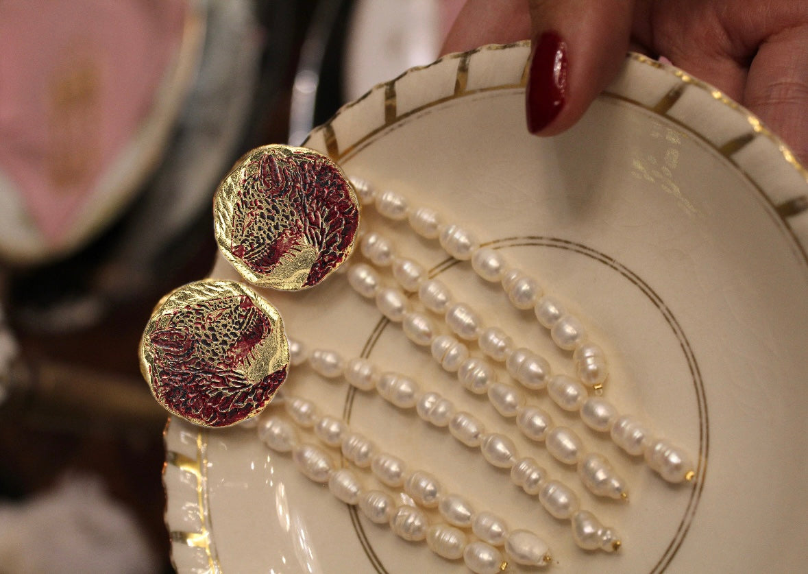 Wine Roar Earrings