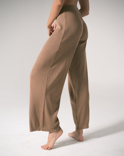CAMEL KNITTED PANTS